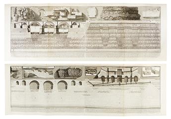 PIRANESI, GIOVANNI BATTISTA. Six large engraved plates, from Le Antichà Romane.